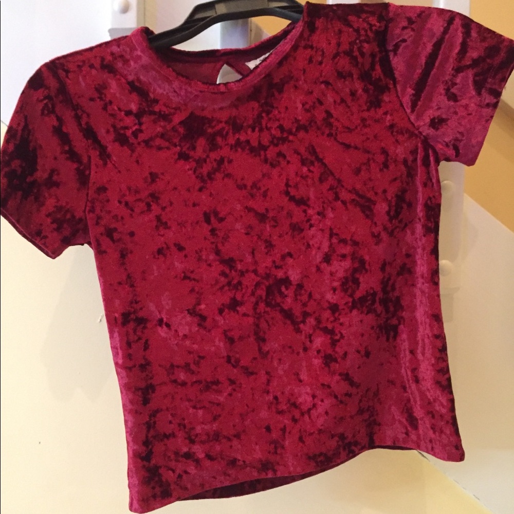 **SOLD**Hollister Red Velvet Top